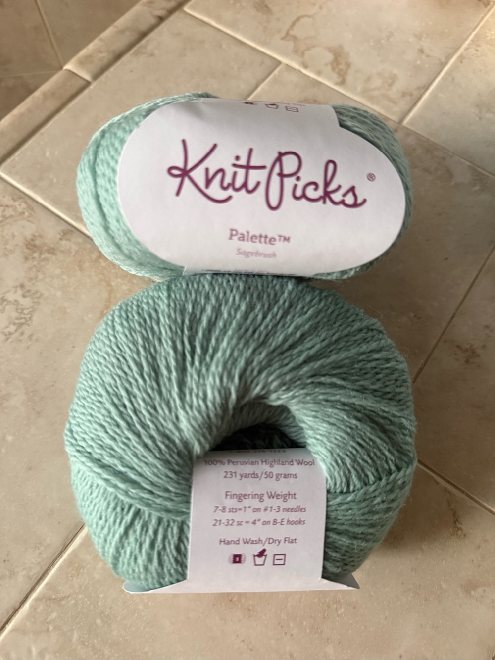 Knit Picks Palette Fingering Yarn in Sagebrush - Soft Peruvian Highland Wool